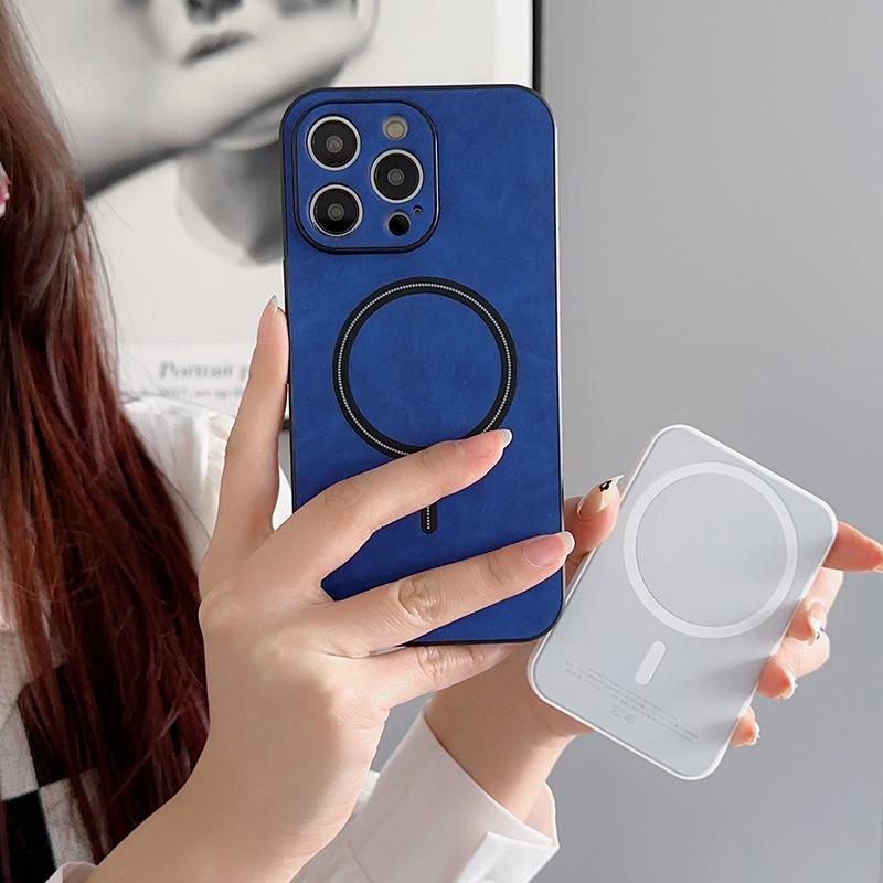 Suitable for Apple 14promax Phone Case, Magnetic Attraction, Iphone13 Skin Feel Full Cover, 12 Anti-drop, 11 Business Xr, Simple and Elegant