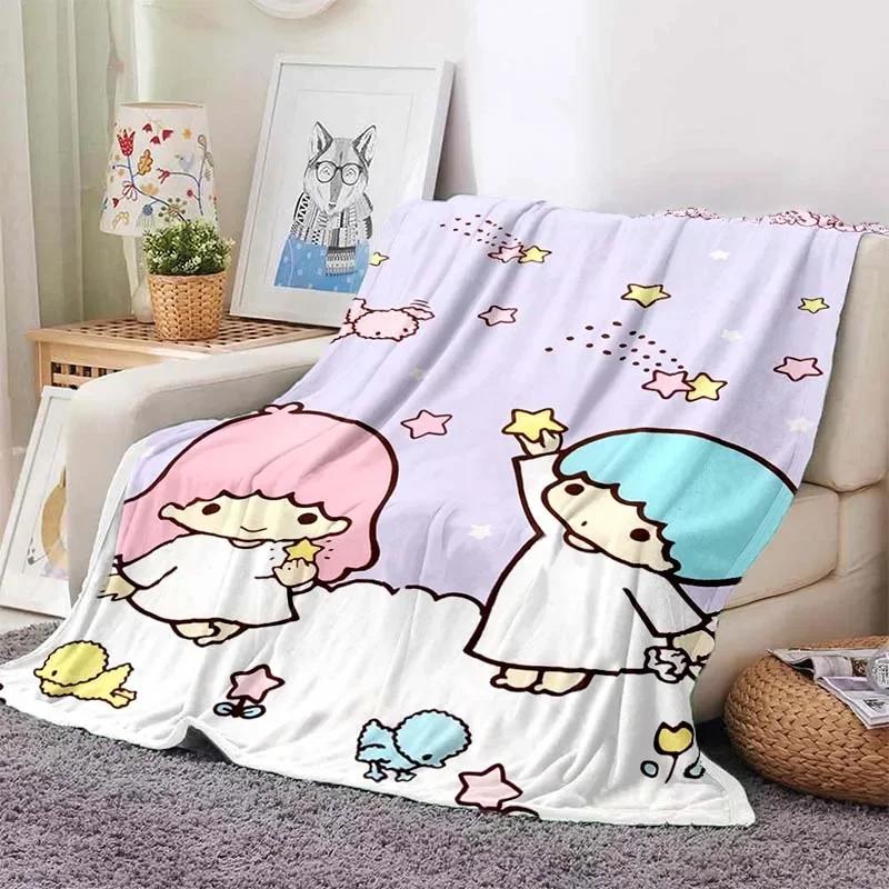 6 Größen Warme Weiche Sanrio Little Twin Stars Decke Flauschig Kinder und Erwachsene Sofa Plüsch Tagesdecke Überwurfdecke für Sofa Bett