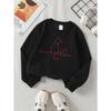 European Sizes Girls' Soft Crewneck Sweatshirt, Red Heart Pattern Print with Cute Design, Casual All-Match, Ideal Holiday Present