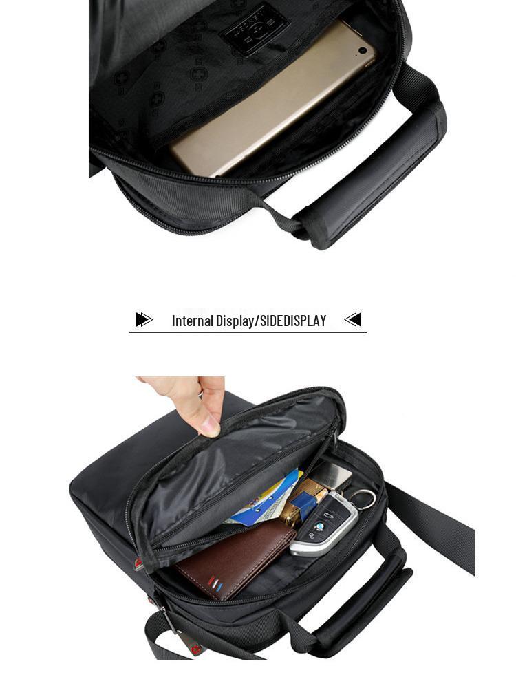 Swiss Army Knife Men's Oxford Shoulder Bag: Vertical Crossbody & Handbag for Business Commute