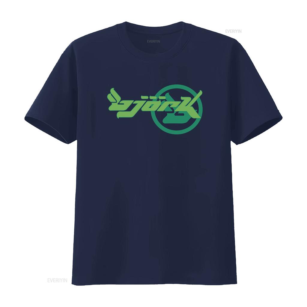 Bjork Homogenic Green Circle Logo T shirt vintage Washed Breathable Stretched Stylish Unisex streetwear fashion Versatile