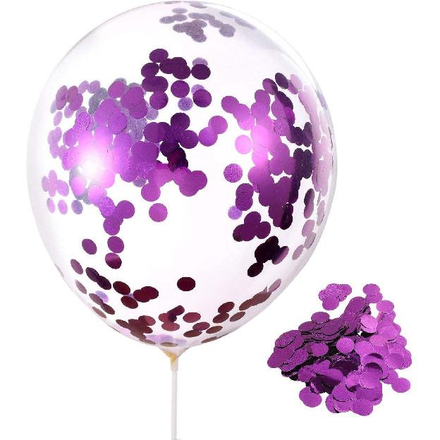Purple Foil Confetti,Round Dots Glitter Table Confetti,Sparkling for Party Decorations(1.76 OZ)