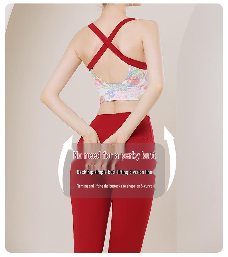 Neue Farbe Damen Stoßfestes Yoga Fitness Tank & Sportunterwäsche Set - Hohe Intensität Seitenboob-Unterstützung zum Laufen