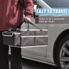 Trunk Organizer For Car Car Trunk Storage Organizer With Multiple Compartments Cup Holder Foldable For Travel Interior Bed Road