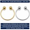 18K Gold Plated Female Stainless Steel Cuff Bracelet Silver Color Solid Metal Ball Bracelet Fashionable Cuff Bangle