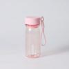 Water bottle simple portable plastic cup, transparent sports water cup with lanyard, student drinking water cup