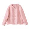 Spring 2025 Women's Chinese-Style Jacquard Round Neck Single-Breasted Short Jacket YB8863