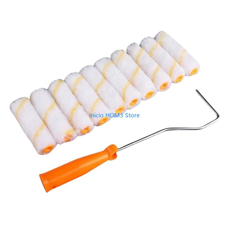 A5YD 10Pcs Paint Roller Brush Clean Proffesional Paint Roller Sleeves Replacement CN