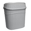 Sailor Knot Plastic Swing Top Trash Can Bathroom Office Decorative Wastebasket Indoor Use Easy Open Lid Anti-Odor Design