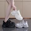 Autumn and Winter Dad Shoes, Women's Small Stature, Tall and Versatile, Silver Thick Soled Sports Shoes, Trendy