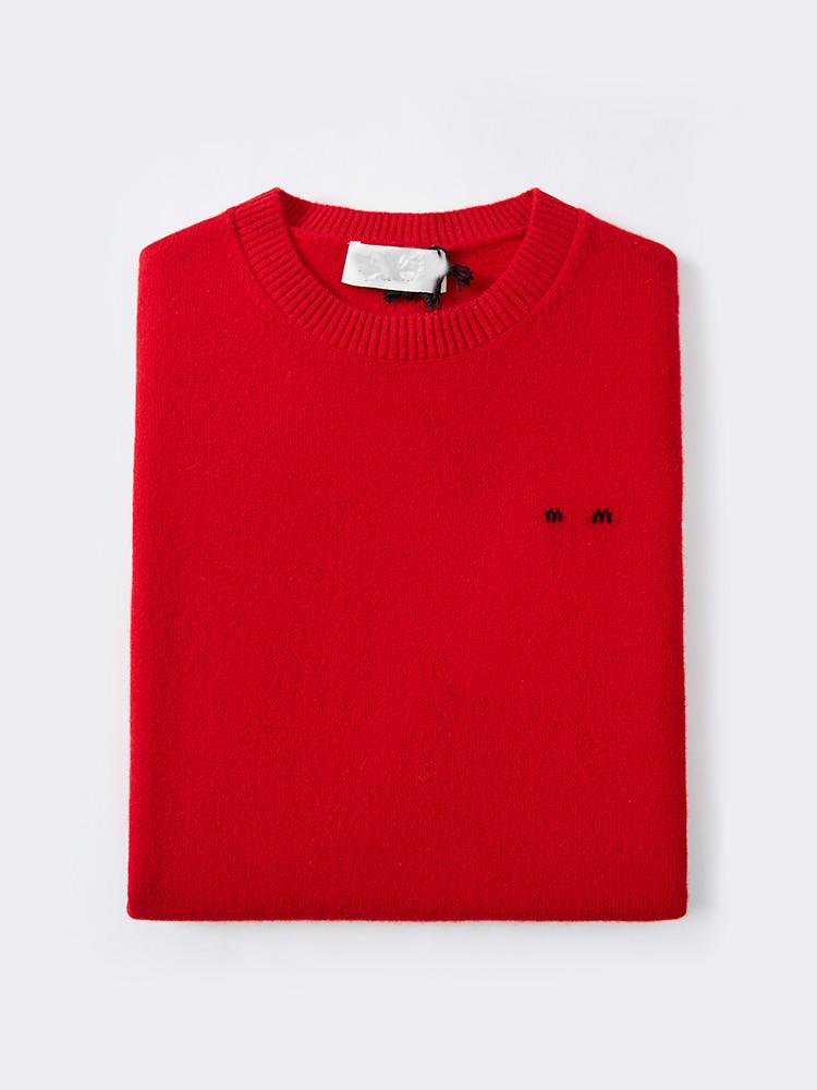 Autumn/Winter Round Neck Miu Miu Style Women's Short Sleeve Knitted Sweater