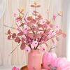 Fall Pumpkin Picks Cute Pink Velvet Pumpkin Picks Decorative Artificial Branches for Floral Arrangements