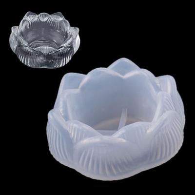 Silicone Lotus Candle Holder Ashtray Making Mold Wax Resin Casting Epoxy Mould