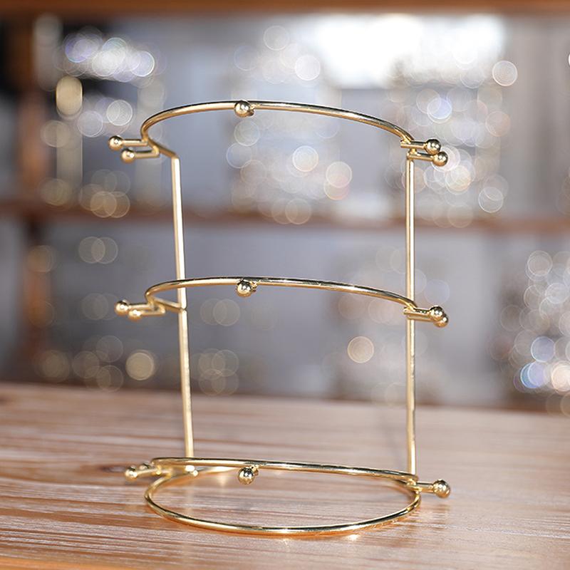 Bride Crown Bandita Suport Tiara Princess Crown Display Raft Metal Gold Bandete Organizator