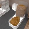 Extra Large Cross-Border Pet Feeder & Waterer: Automatic Cat & Dog Food Bowl with Storage