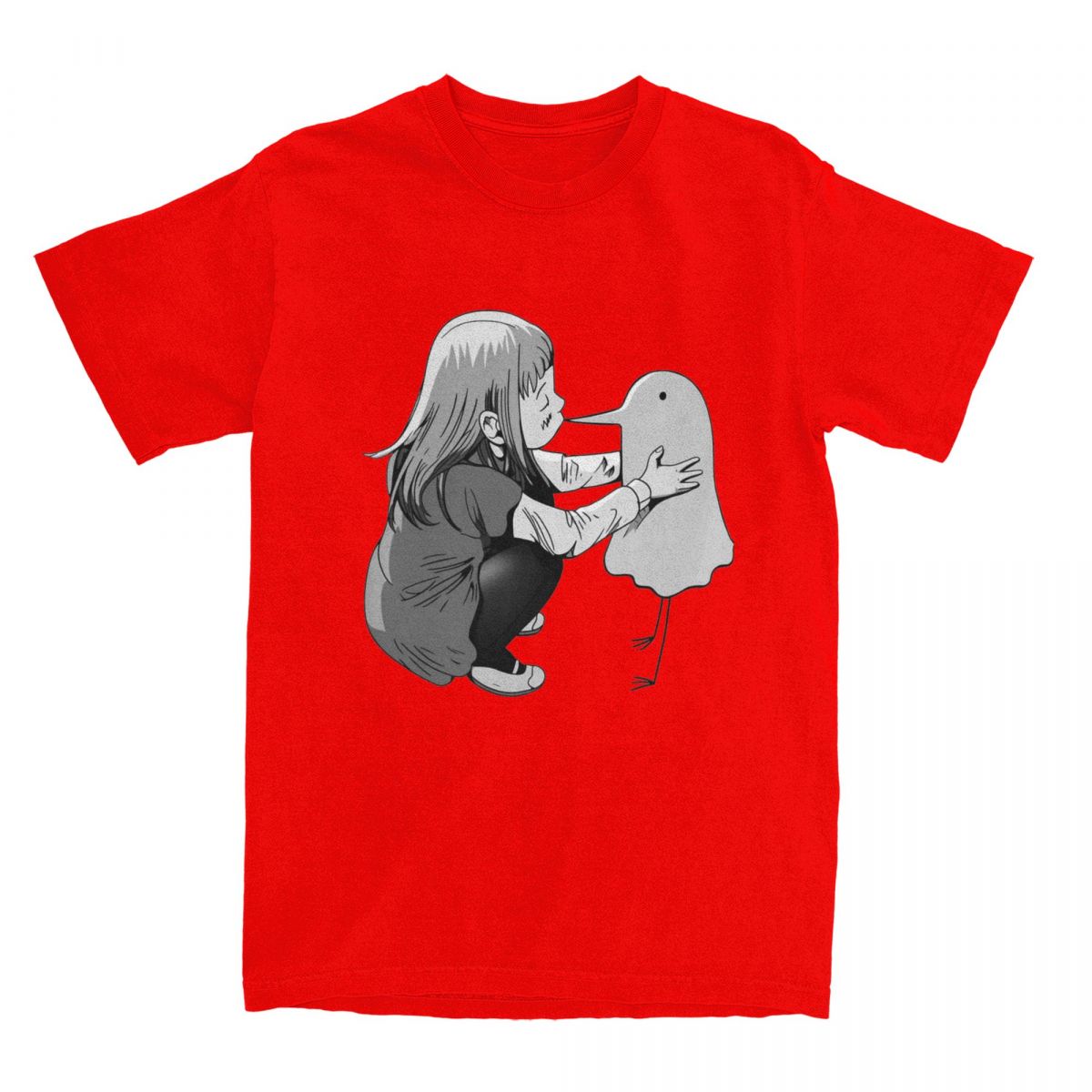 Unisex Women Goodnight Punpun Aiko Kiss Graphic Shirts Merch Awesome Pure Cotton Oyasumi Punpun T Shirt Tee Clothing Summer S