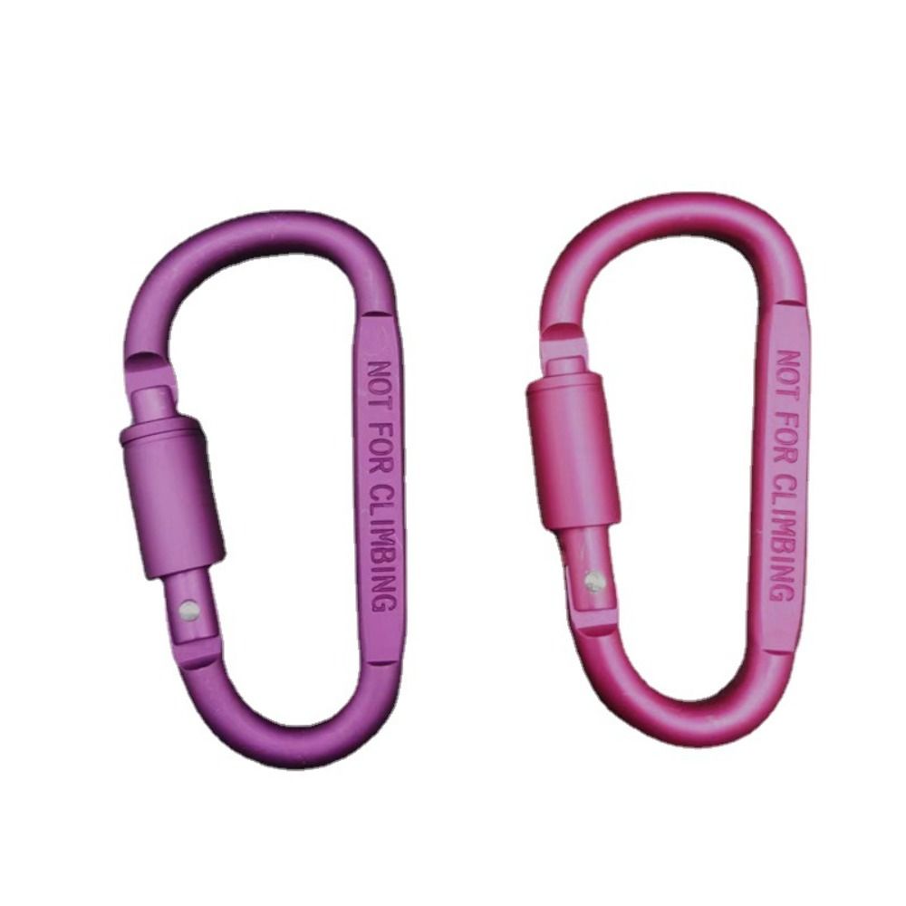 with Lock Sports Keychain Multi Colors D-shape Carabiner New Safety Buckle  Outdoor Tool