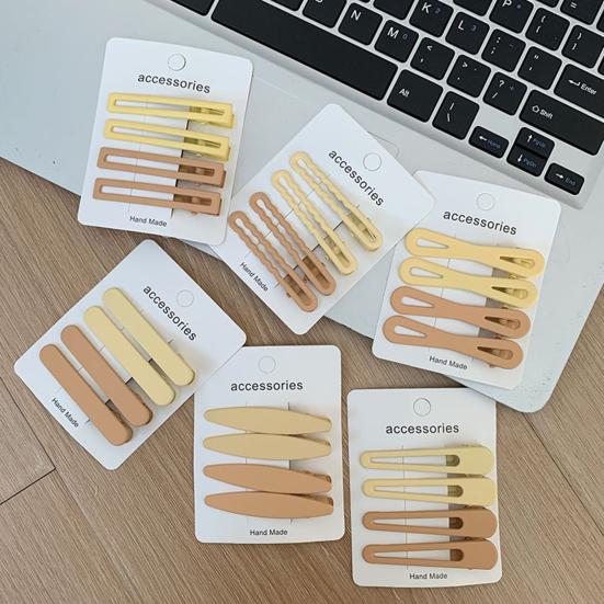 Yousheng 4 Stück Haarnadeln Mattes Finish Wellenförmiges Rechteckiges Design Haarspangen mit Festen Zähnen Starker Halt Haarnadeln Tägliche Anwendung Haar