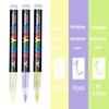 3Pcs Acrylic White/Black/Red/Blue Marker Brush Pens Art Markers for Rock Painting Stone Glass Wood Fabric Metal Tire Canvas