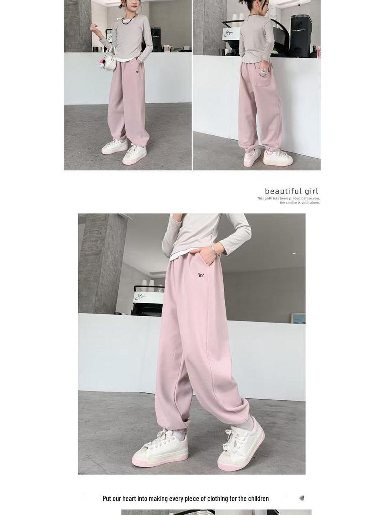 2025 Trendy Wide-Leg Casual Pants for Girls - Autumn Collection