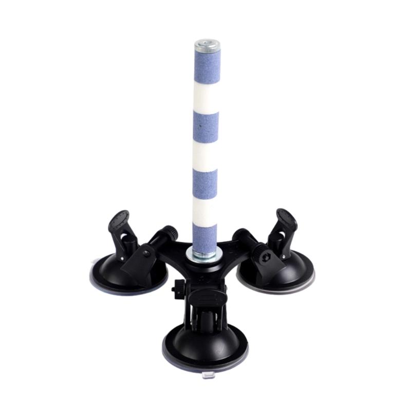 Ceramics Bird Perch Stand Grinding Scratcher with Suction Cup Perch for Parrots Parakeets Toy Window Wall Mount