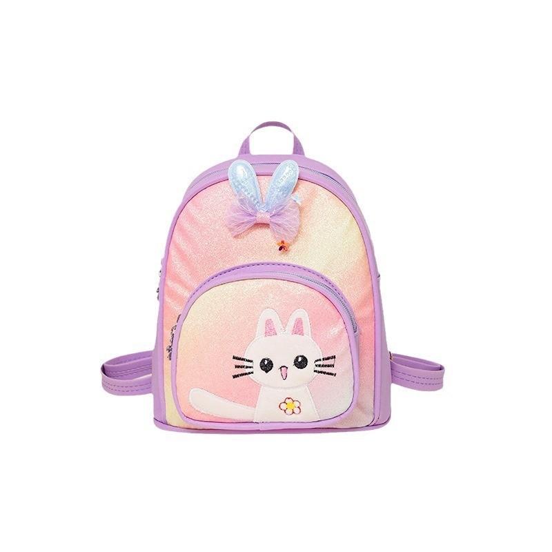 Cute Cartoon Cat Backpack For Girls Adorable Lightweight Toddler School Bag