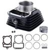 Yibai Motorcycle Cylinder Kit for FT150, 62mm Bore, 13mm Shore, Black