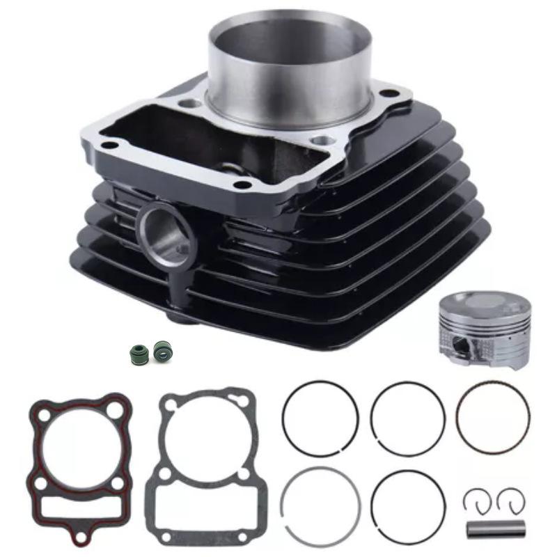 Yibai Motorcycle Cylinder Kit for FT150, 62mm Bore, 13mm Shore, Black