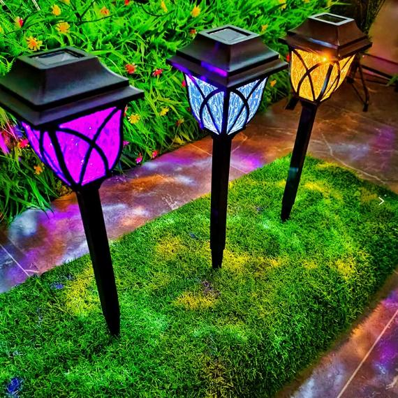 1/2/4/6/8 pièces LED lumières solaires pour la décoration de jardin en plein air LED étanche paysage lumière sol énergie solaire cour pelouse lampe voie lumières