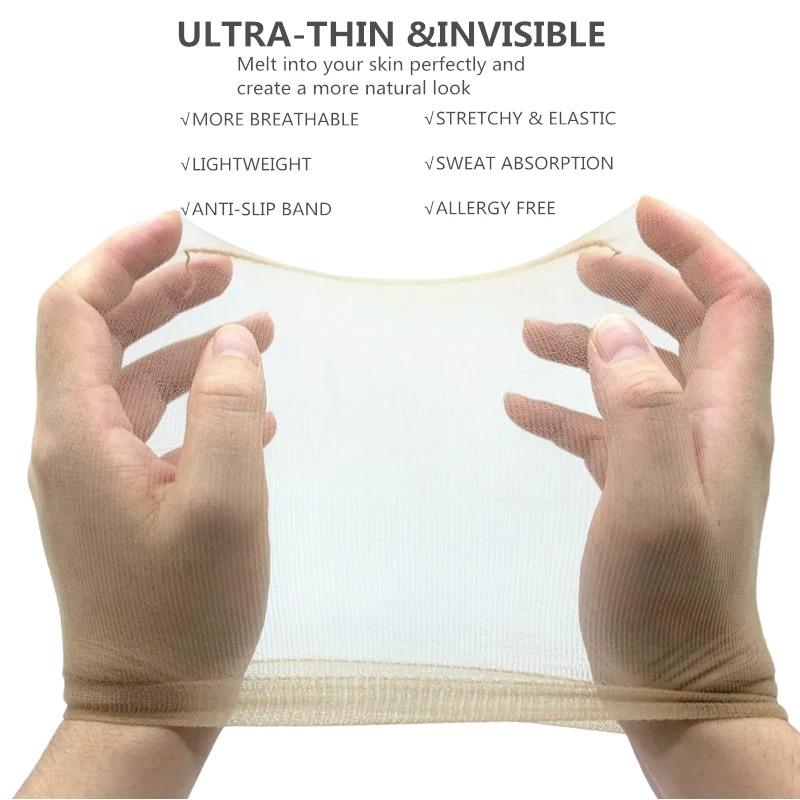 2 Pezzi Cuffie per Parrucca HD Ultra-Sottili Trasparenti per Donne, Calotta Nuda Invisibile, Accessori per Parrucche con Pizzo Davanti