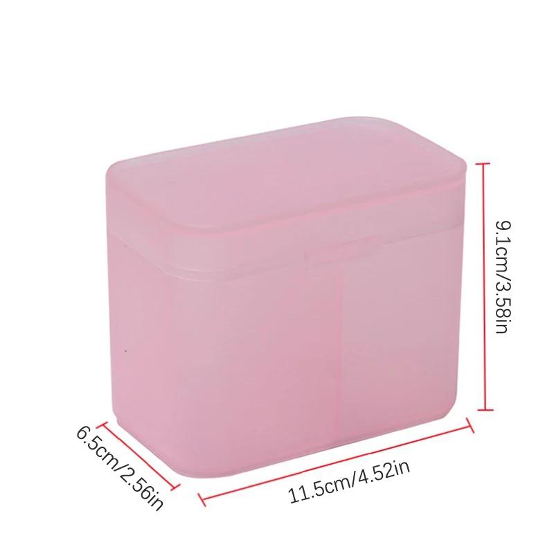 Cotton Pads Swab Nail Wipes Makeup Brushes Organizer Storage Box Holder Container Case Independent Double-Compartment