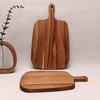 Wood Cutting Board Charcuterie Board Dual-Sided Cheese Board for Kitchen Camping Food Serving Tray with Handle