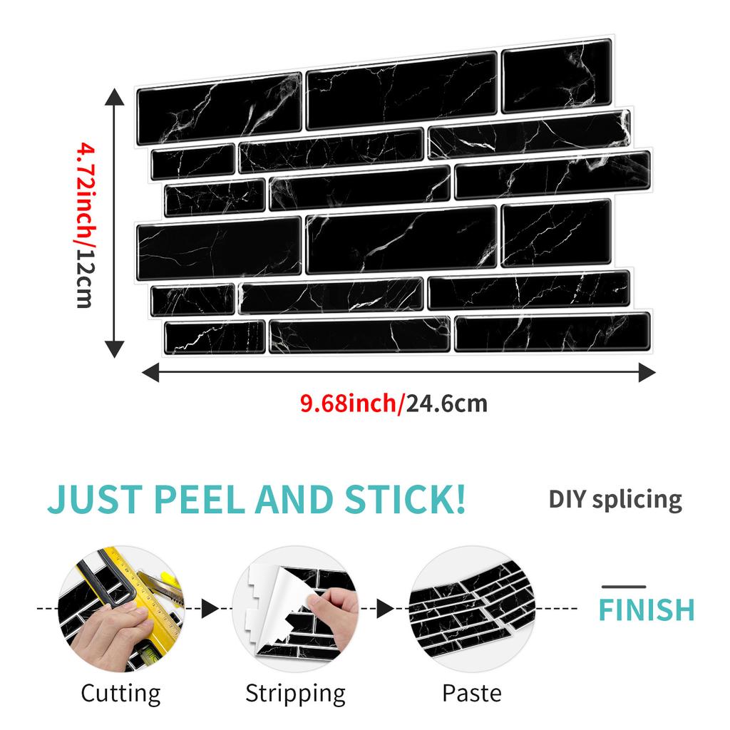 Marble Special-Shaped Tile Sticker Pvc Self-Adhesive Kitchen Waterproof Living Room Bedroom Wall Decoration Wallpaper Wall Sticker