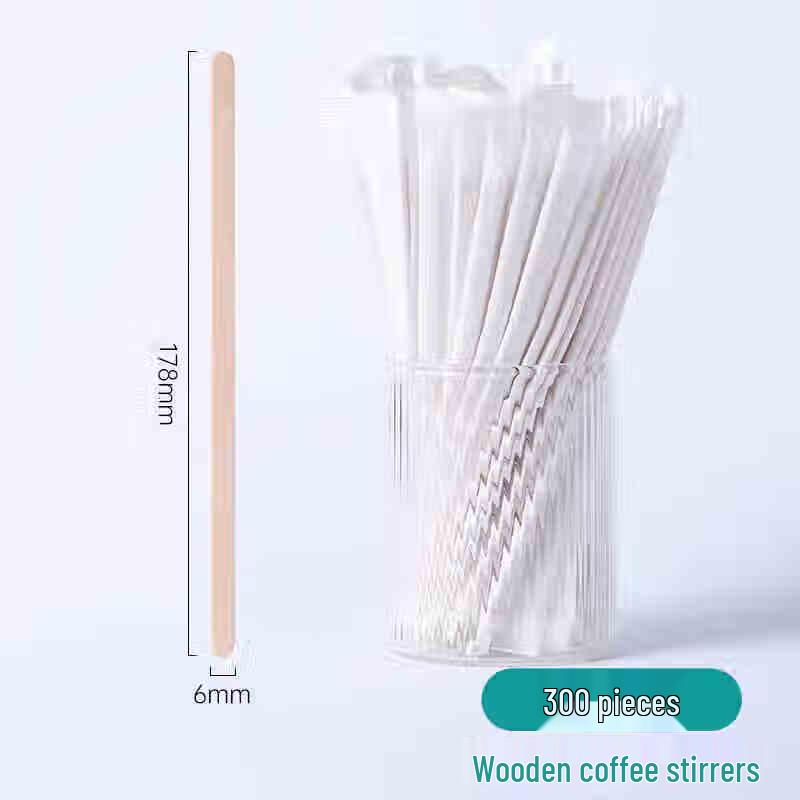 Xidean 17.8cm Wooden Disposable Coffee Stirrers