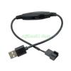 USB To 4Pin PWM 5V To 12V Line USB Sleeved PC Fan Power Adapter Connector CPU Fan Power Extension Cable Converters Replacement