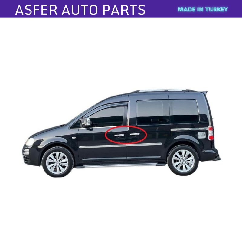 4 Piece Stainless Steel Chrome Door Handle For Caddy 2003-2015