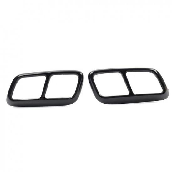 Black Exhaust Muffler Pipe Cover Trim For Land Rover Range Rover Sport 2018-2019