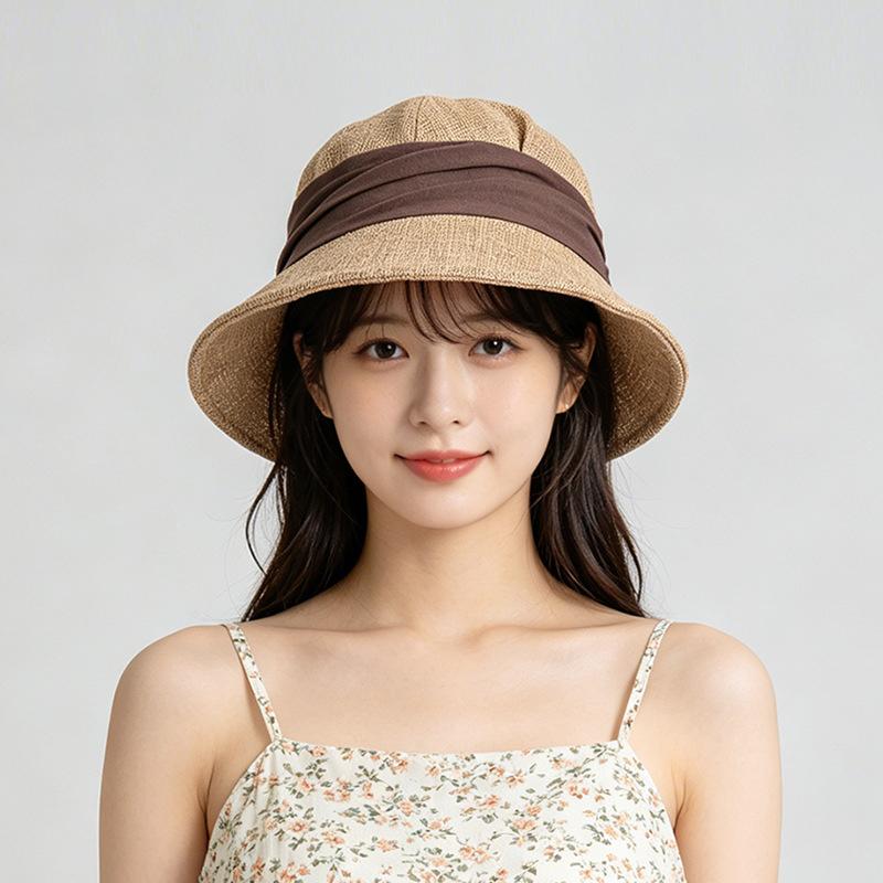 Summer Outdoor Sunshade Hat Women's Big Brim Fisherman Hat Retro Basin Hat
