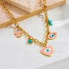 Vintage Eyes of Demon Necklace Delicate Multilayer Pearl Necklace  Streetwear
