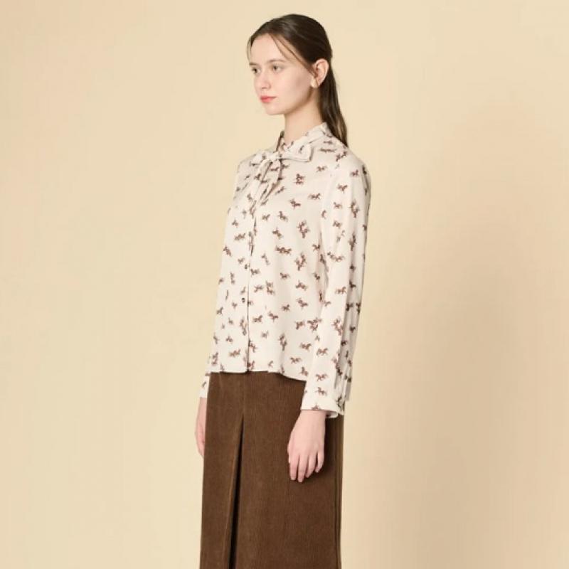 BCBG Classic Type Print Blouse B4f8b440