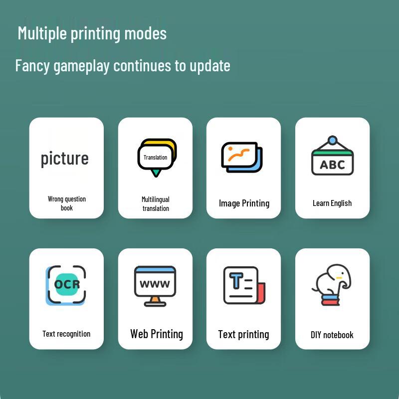 Deli X1B Portable Student Label & Wrong Question Printer CN Plug (adapter Included)