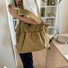 Large Capacity Wrinkled Shoulder Bag Casual Work Handbag Fashion Drawstring Tote Bag  Daily