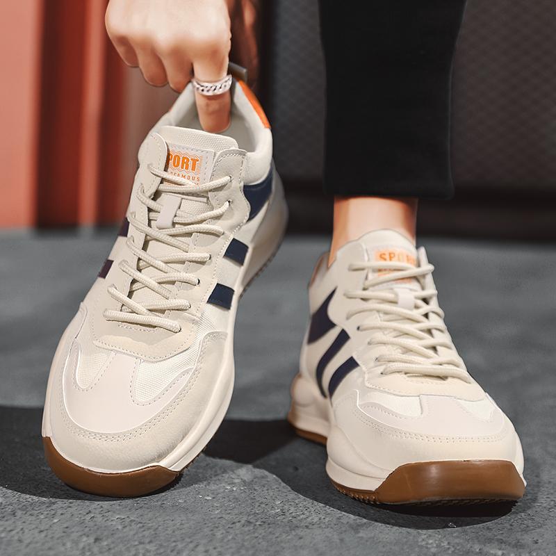 Fashion Men Shoes New Style Male Shoe Casual Breathable Sport Trendy All-Match Outdoor Thick Bottom Mans Sneakers Popular Model Trend Ru