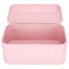 Pink Iron Bread Container Organizer NonToxic Retro Household Kitchen Storage Case