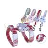 Adjustable Cat Leash Set For Cross-border Pets Small Dogs And Rabbits Nylon Material Cartoon Rabbit Design Various Colors Suitable For All Seasons