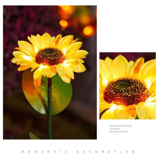 Solar Sunflower Light LED Garden Artificial Flower Light with 36956 Sunflowers Outdoor Waterproof Stake Light for Backyard Flower Bed