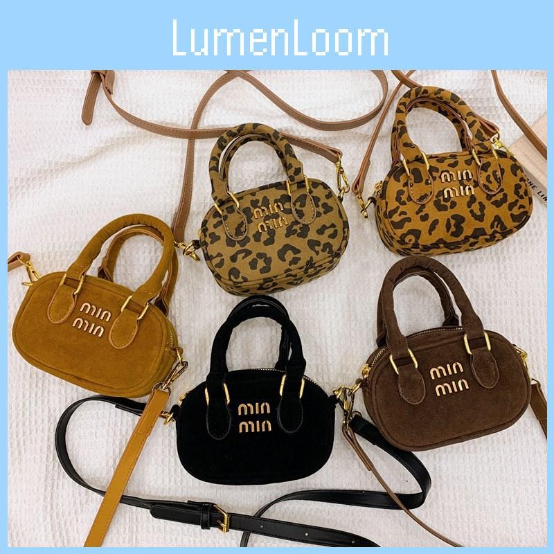 Retro Print Leopard Kinder Schulter Umhängetasche Geeignet für den täglichen Gebrauch