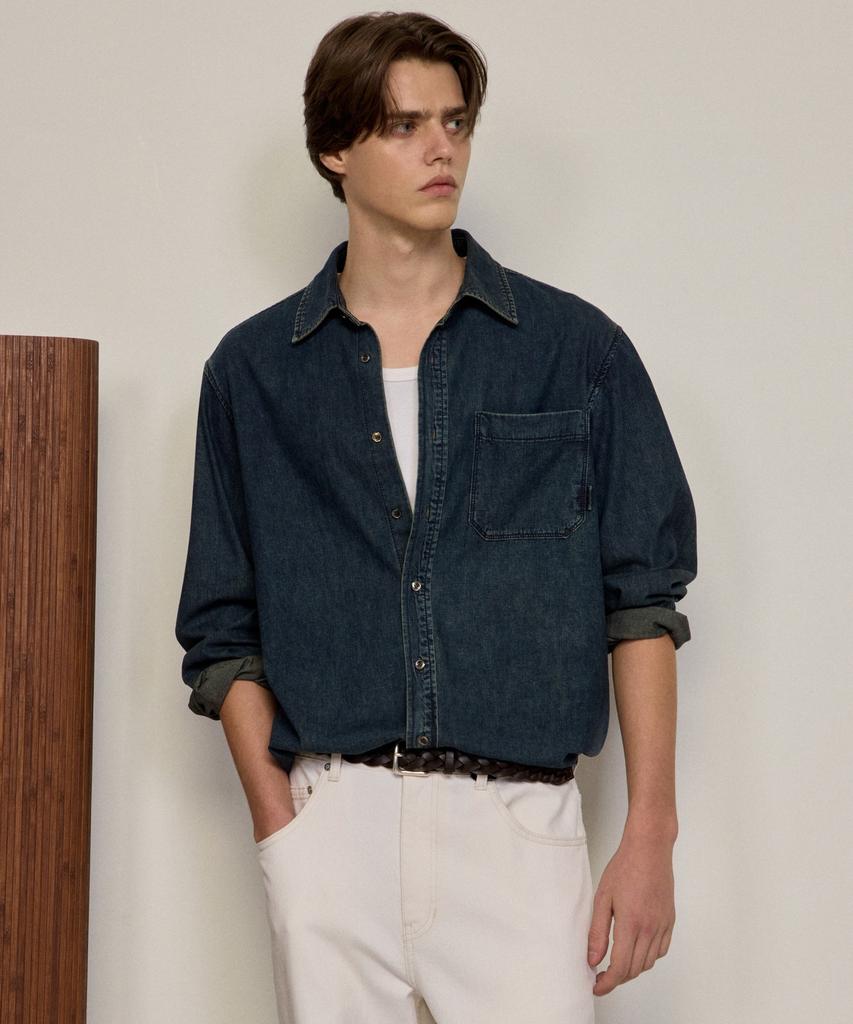 JILLSTUART NEWYORK MEN Denim Chambray Shirt - Indigo Blue (Jnsh6D002B3)