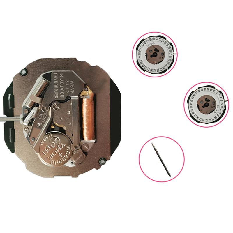 Quartz Movement Replacement Watch Date At 3 With Adjust Stem For Miyota 2115