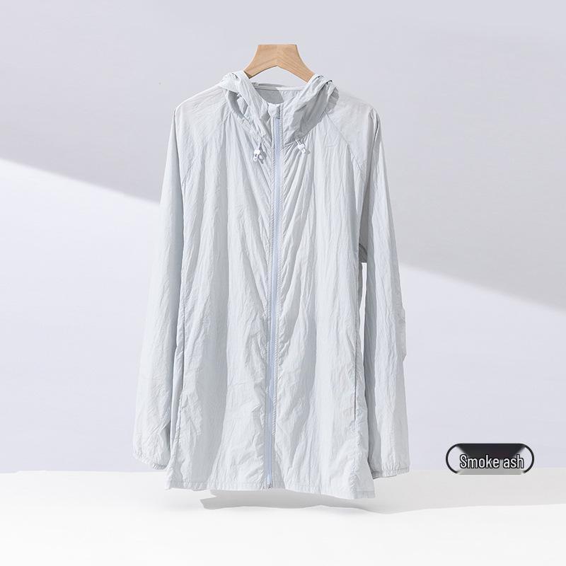 Lightweight Unisex Ice Silk Sun Protection Hooded Jacket - Breathable, Comfortable for Outdoor Wear